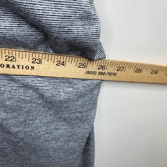 Athleta Maxi Dress 2X Ruched Henley Microstripe Stretch Beach Resort Lightweight - Picture 11 of 12